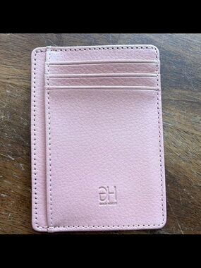 Pink Leather Card Wallet